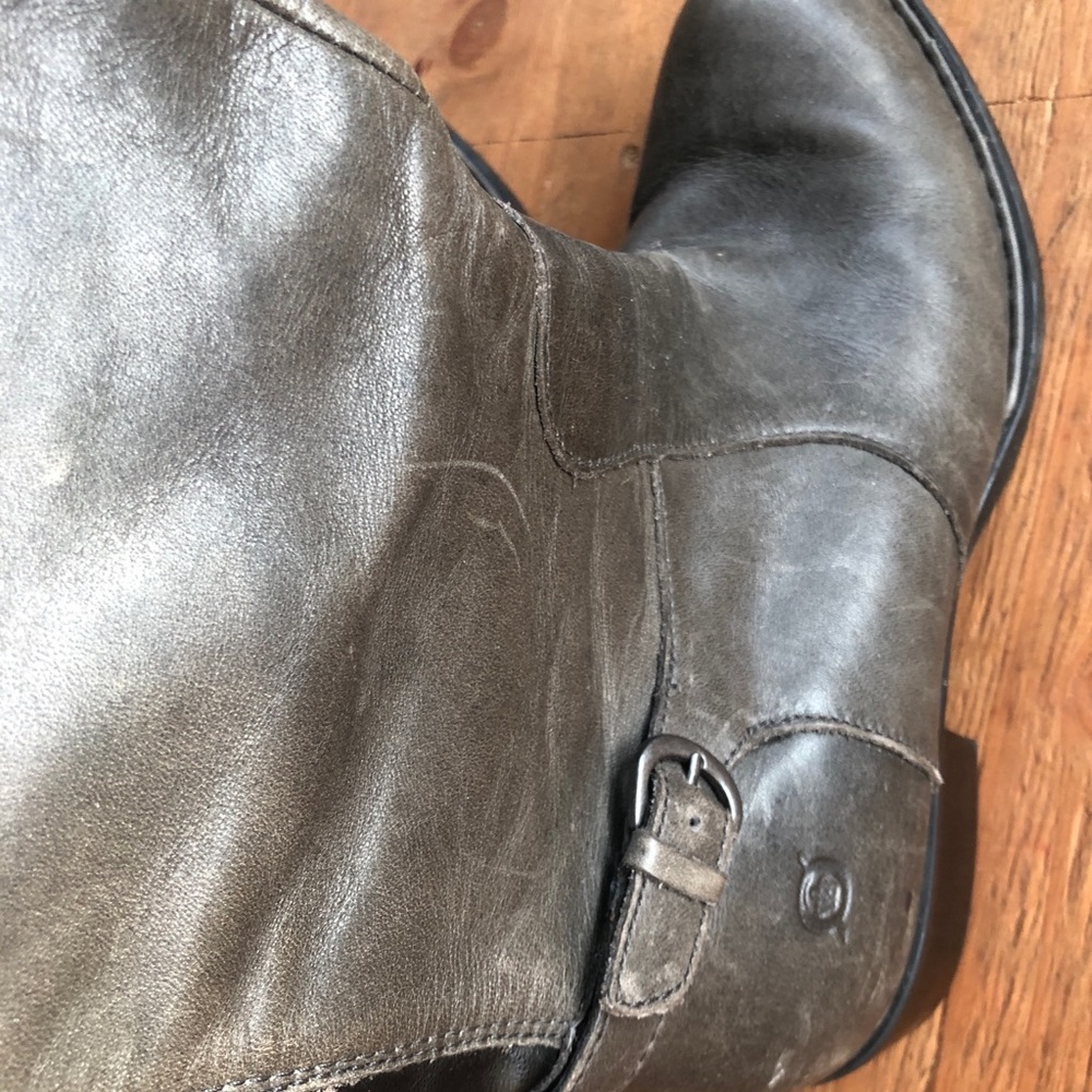 Gently used born grey tall boots